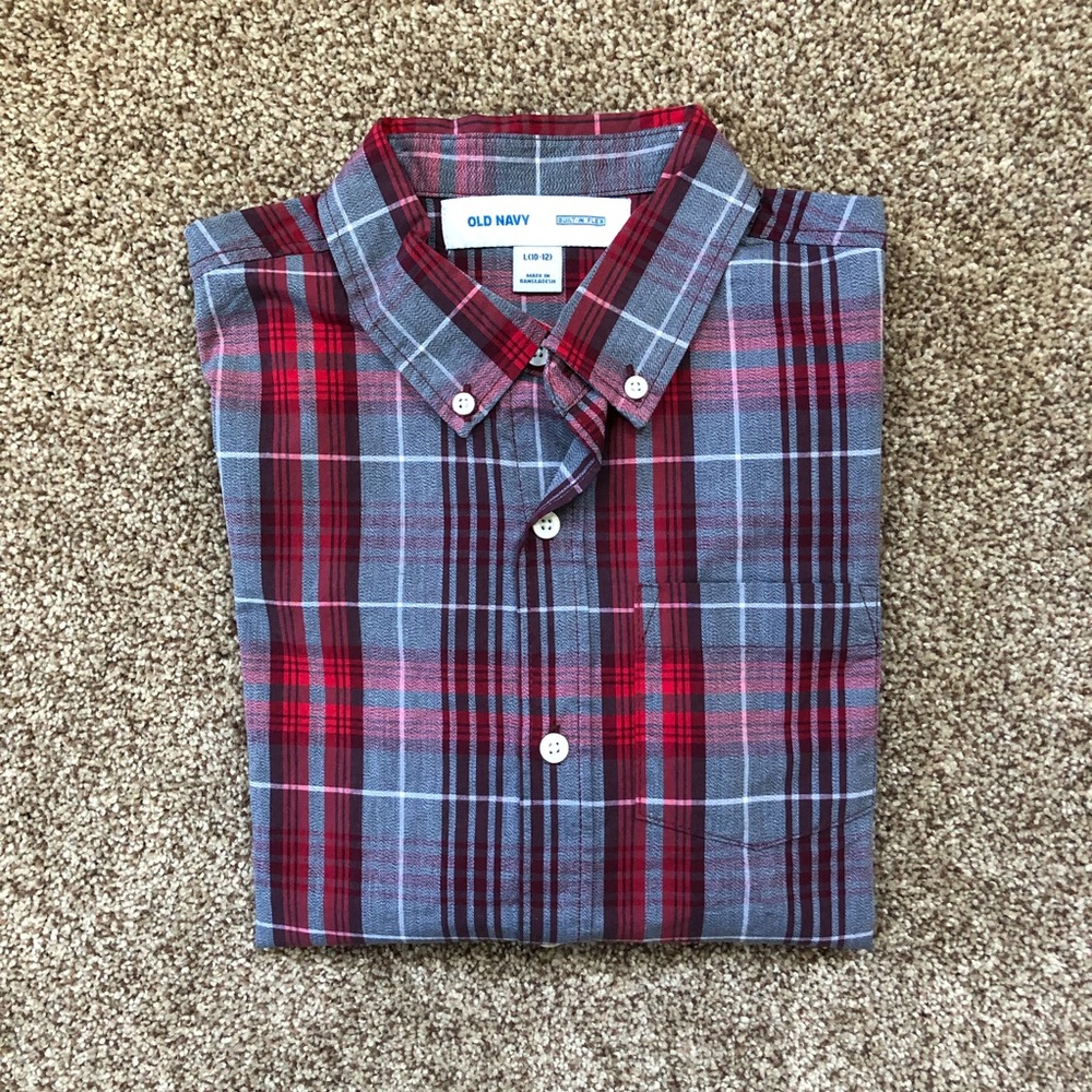 NWT Boys Old Navy Patterned Button Down Shirt